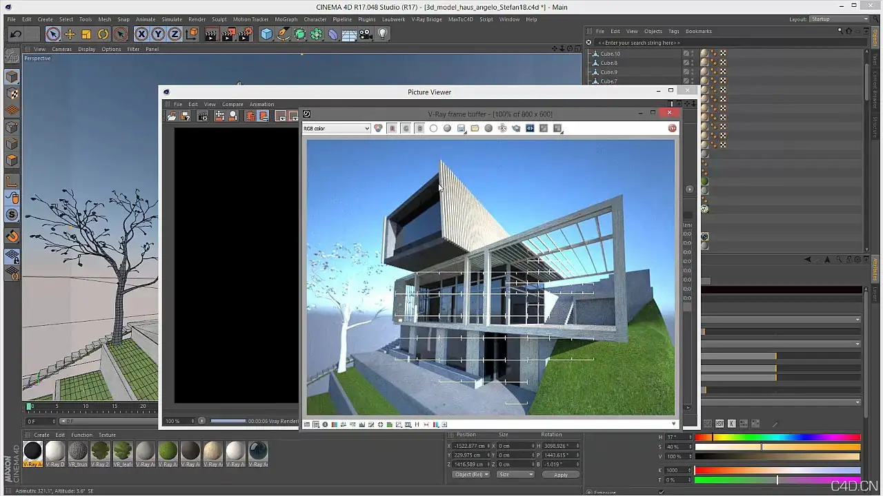 C4D VRay 3.4降噪功能简易介绍