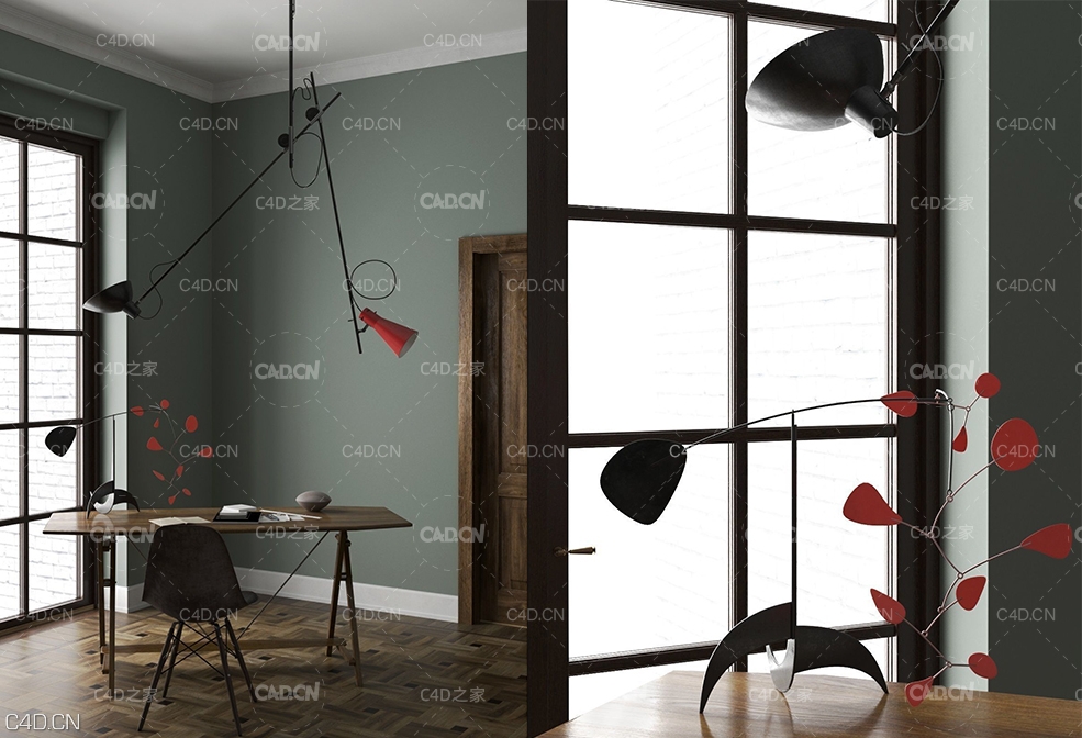 C4D室内模型：书房书桌模型 Study - C4D之家 - beinspiration-99-3d-model-max--obj-mtl-fbx-c4d-4.jpg