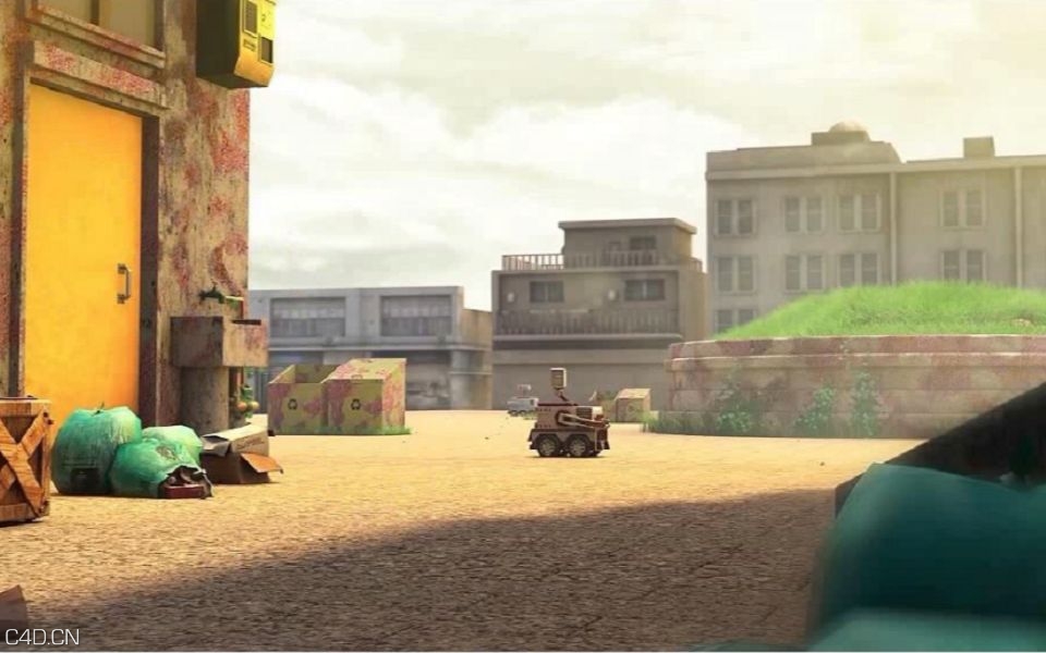 C4D汽车表现案例05_UV 贴图 场景