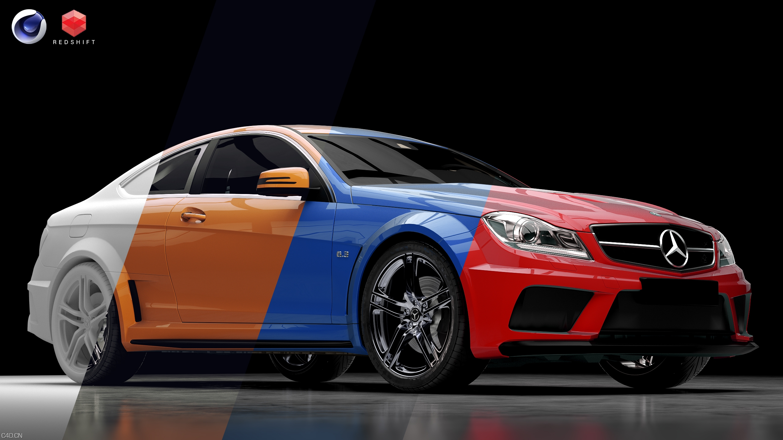 REDSHIFT汽车渲染练习 - C4D之家 - main.jpg