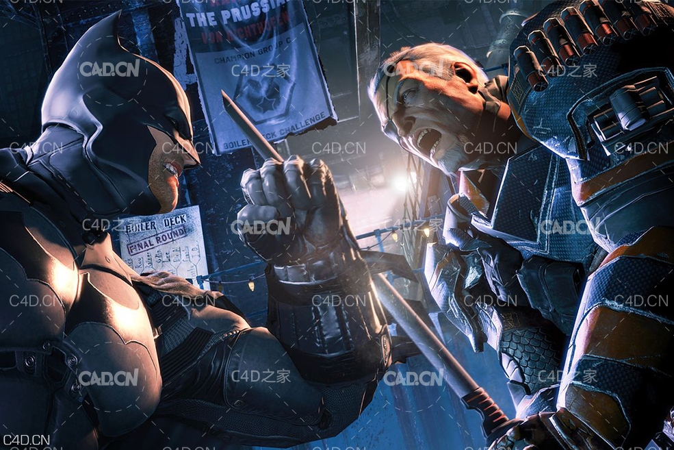 8套C4D动作游戏《蝙蝠侠：阿卡姆起源》Batman - Arkham Origins角色动画模型合集