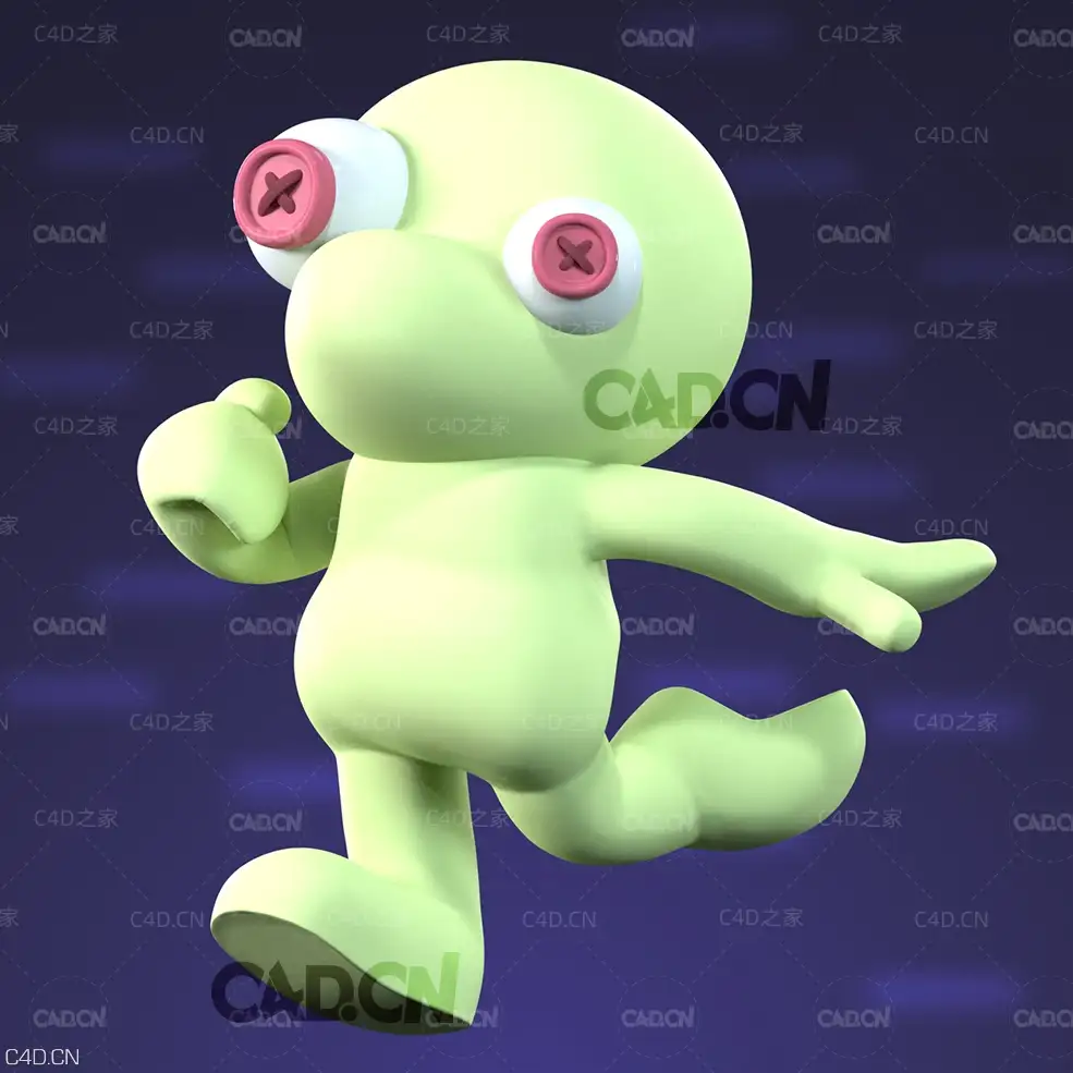 卡通玩偶C4D模型 Runmo (Little Runmo 3D Model)