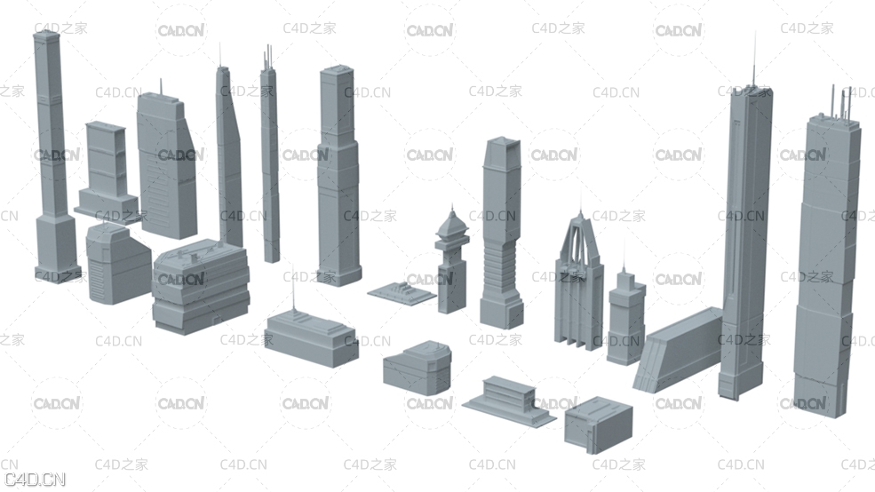 20个科幻建筑模型 20 Scifi Skyscraper Models - C4D之家 - untitled.jpg