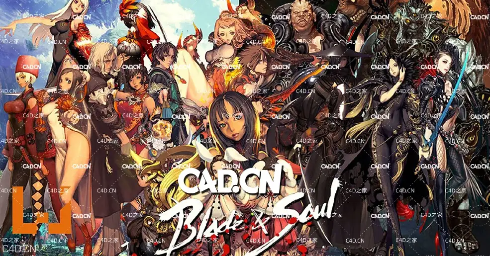 50多套C4D动作游戏《剑灵(Blade and Soul)》模型合集 3