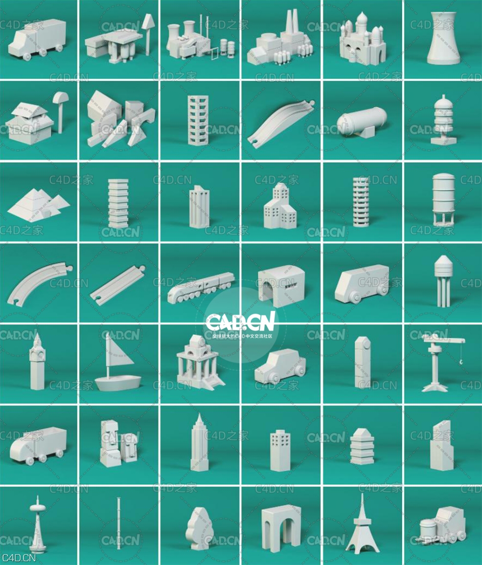 灰猩猩180个可爱卡通创意低多边形C4D模型(C4D+FBX+OBJ,不含贴图) - C4D之家 - 172811t5sykmaatt6geemq.jpg