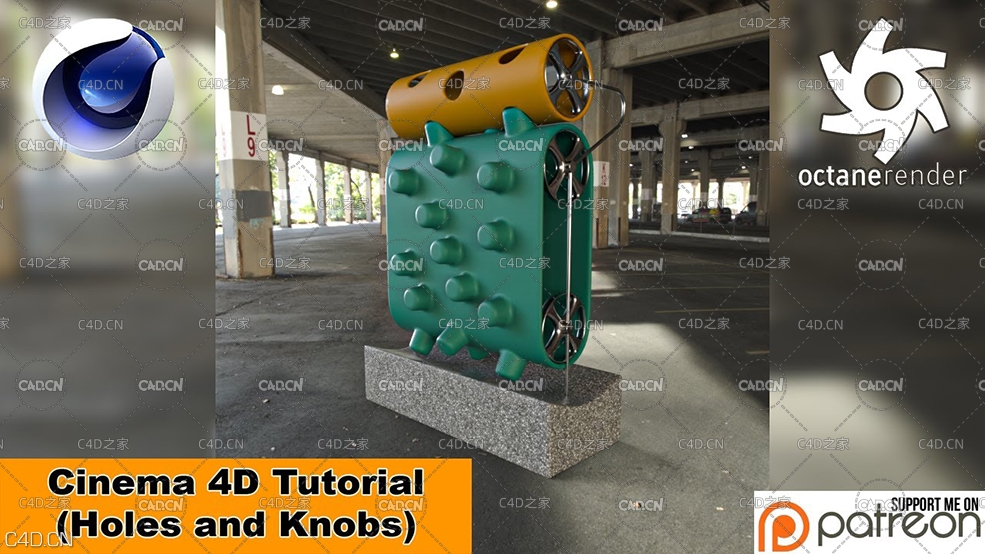 C4D创建设备的孔洞和旋钮教程 HOLES AND KNOBS (Cinema 4D Tutorial) - C4D之家 - maxresdefault.jpg