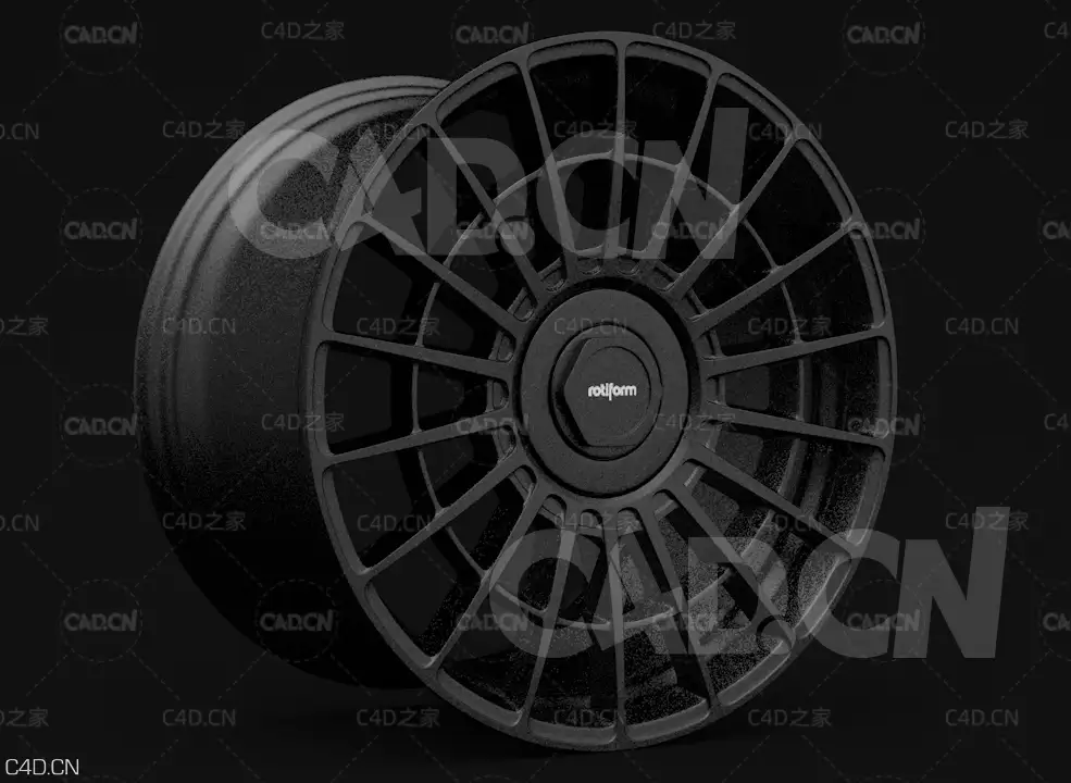 汽车轮毂C4D模型 Rotiform LAS-R