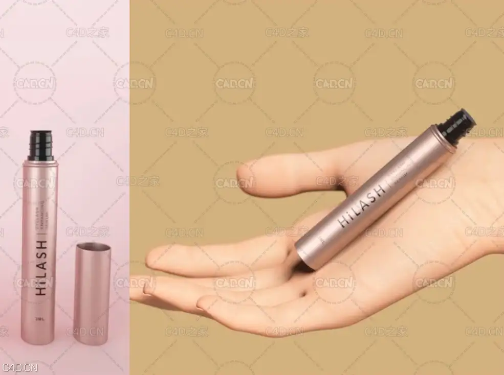 C4D +OC渲染化妆品产品教程 Product Rendering Live - C4D, Octane Render