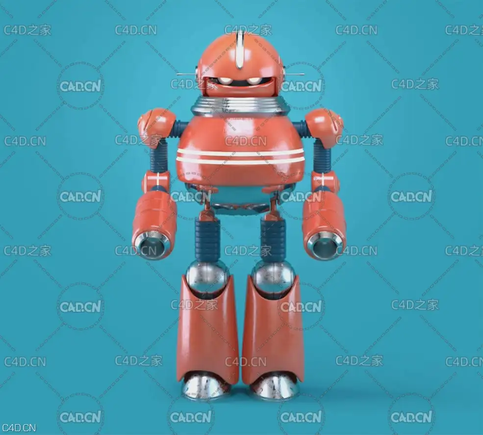 C4D配合Octane Render建模渲染机器人视频教程