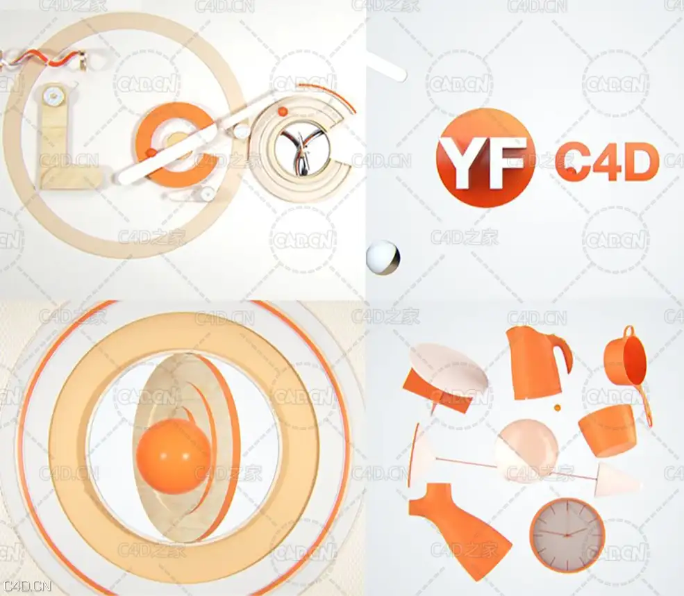 C4D电商购物10秒LOGO演绎动画工程