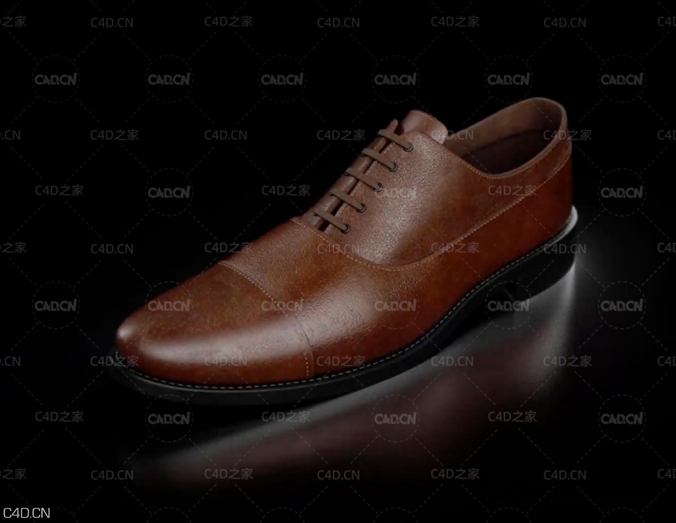 C4D配合使用RizomUV Virtual Spaces和Substance Painter制作皮鞋建模贴图教程