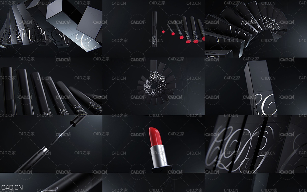 C4D Octane Render口红产品动画工程（杨帆原创）