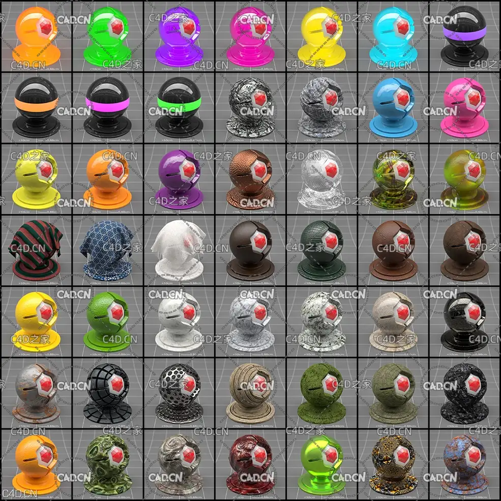 150组C4D Redshift渲染器4K材质预设包V2 - C4D之家 - 未命名-2.jpg