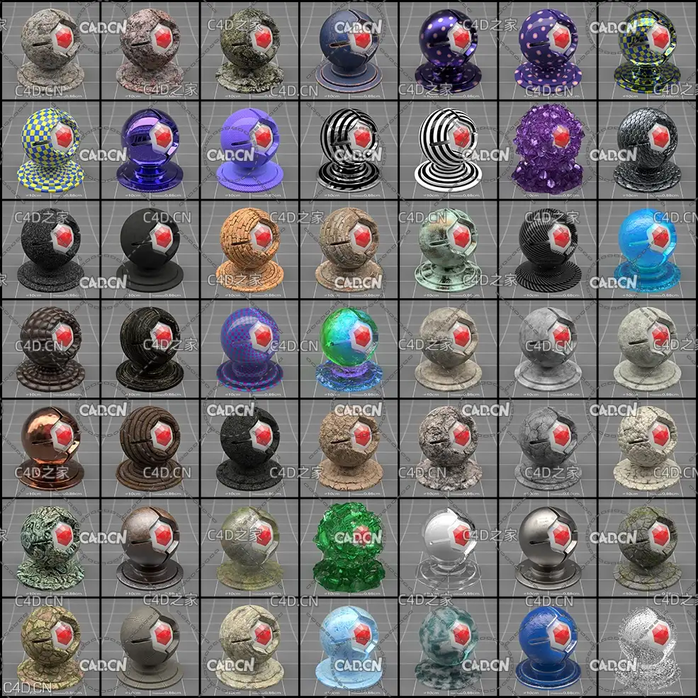 150组C4D Redshift渲染器4K材质预设包V2 - C4D之家 - 未命名-1.jpg