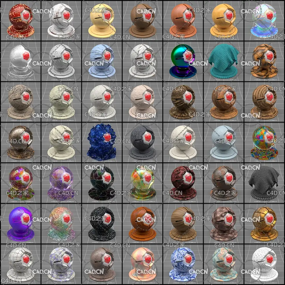 150组C4D Redshift渲染器4K材质预设包V2 - C4D之家 - 未命名-3.jpg