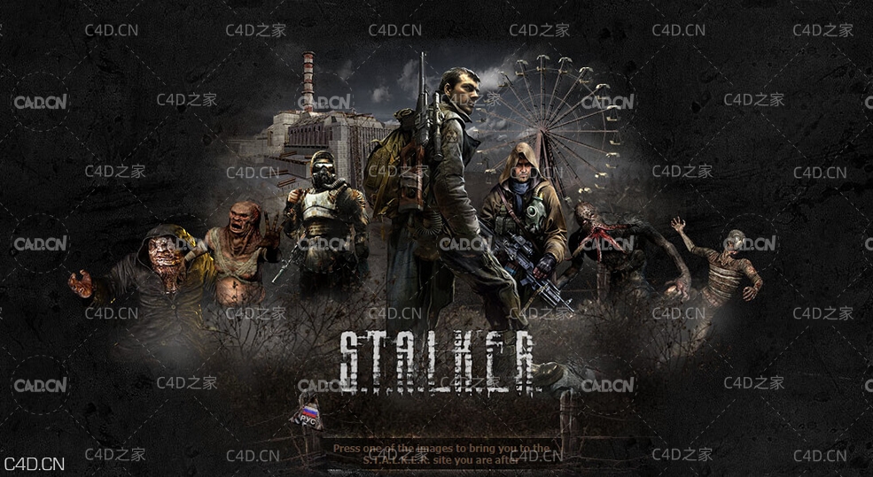 27套C4D射击游戏《迷失地带(STALKER)》游戏模型合集 STALKER Personajes Animations