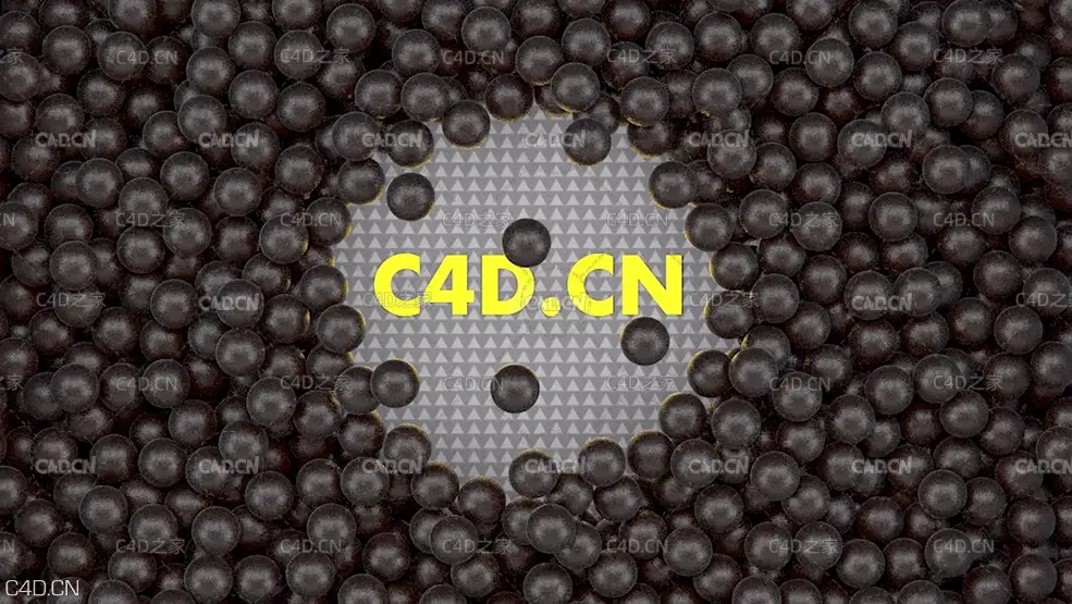 圆球推开Logo展示动画C4D工程 balls pushaway