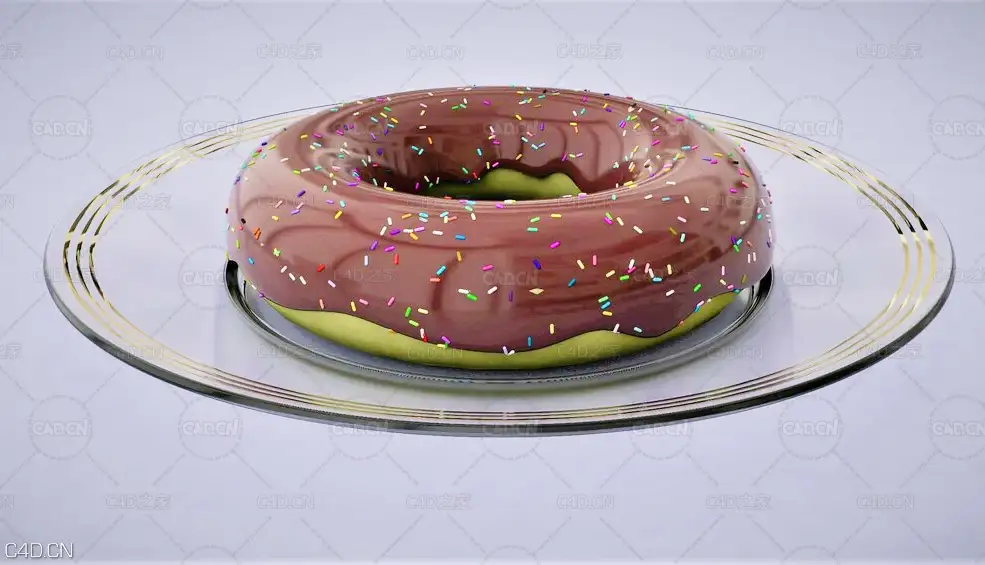 甜甜圈C4D模型 Doughnut