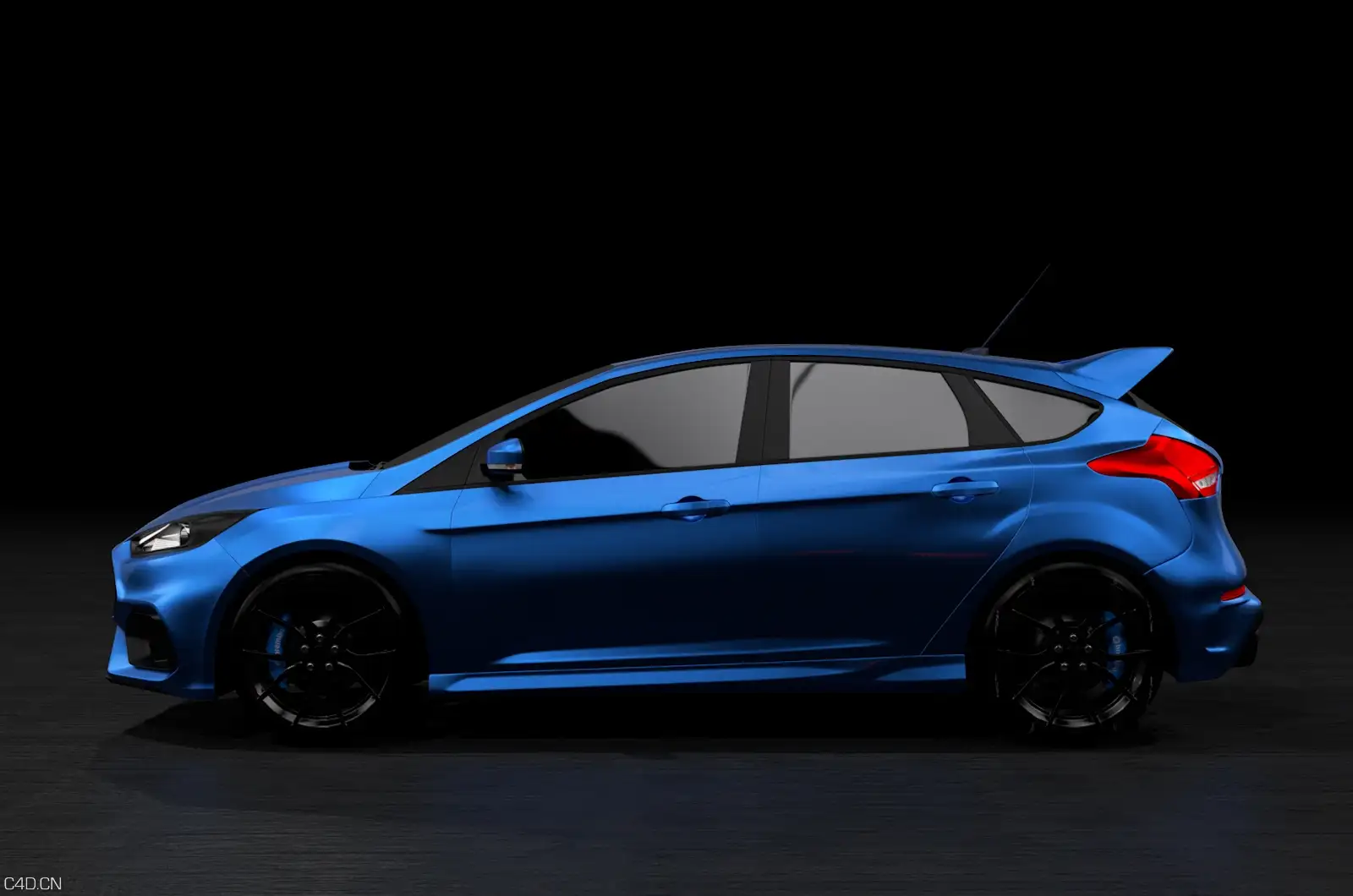 福特 2016款 福克斯 Focus RS，不带内饰，已绑定动力学 - C4D之家 - 02.jpg