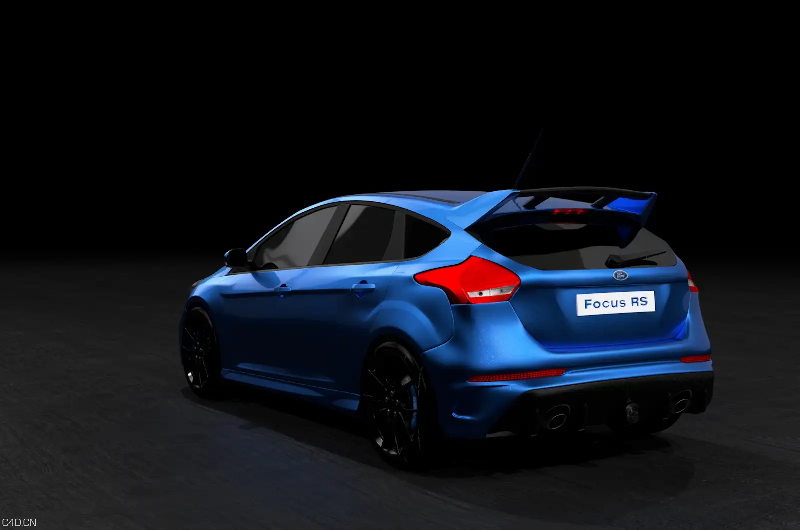 福特 2016款 福克斯 Focus RS，不带内饰，已绑定动力学 - C4D之家 - 03.jpg