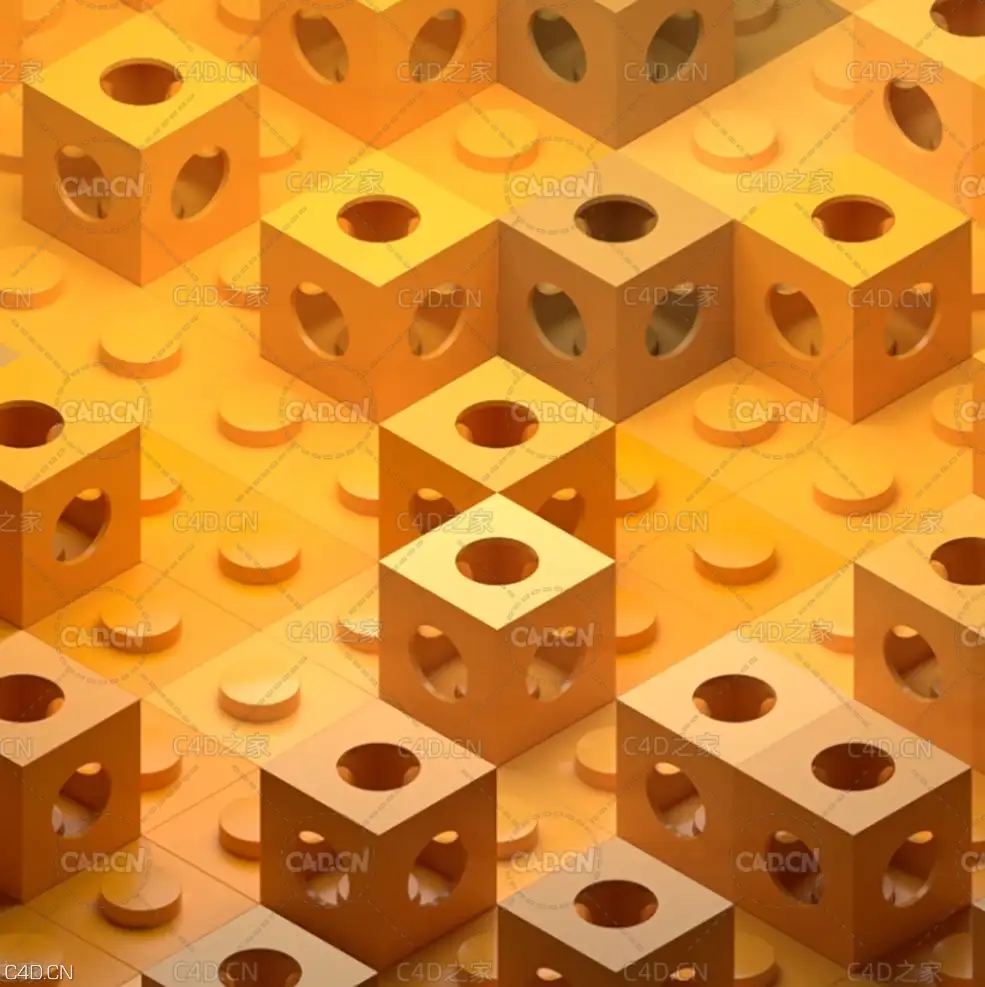 C4D制作移动翻转方块无限循环动画教程 Creating looping animation with moving cubes