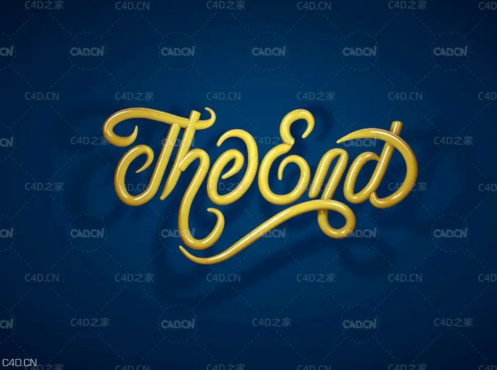 C4D样条线文字生长动画教程 Spline Wrap Animation Title - Cinema 4D Tutorial