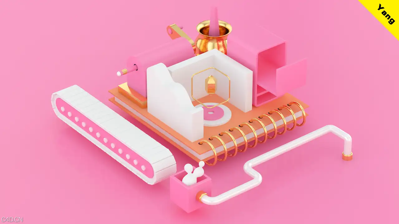 学习了一个月的临摹 - C4D之家 - 粉.png