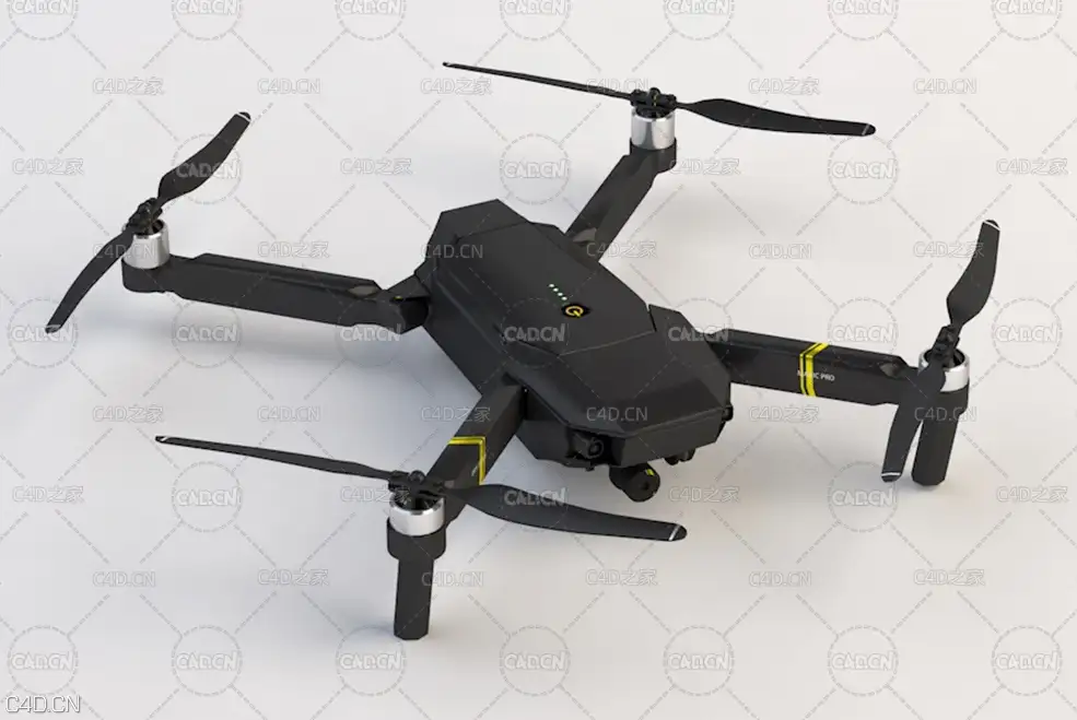 大疆御无人机C4D模型 unmanned aerial vehicle