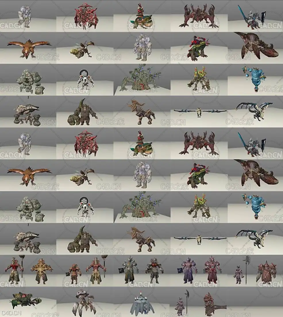 111套游戏怪兽人物模型合集 Tera Online Monsters models+animations 14(含动画绑定) - C4D之家 - 2019090819230650.jpg