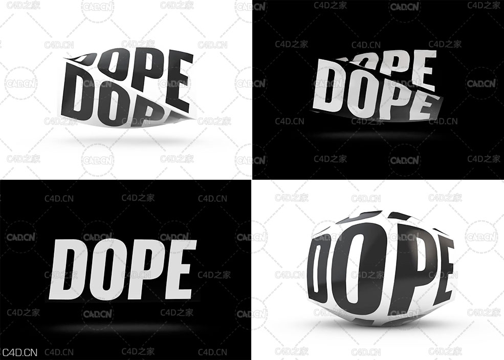 C4D使用变形器制作标题文字变形扭曲动画教程 Animating with deformers