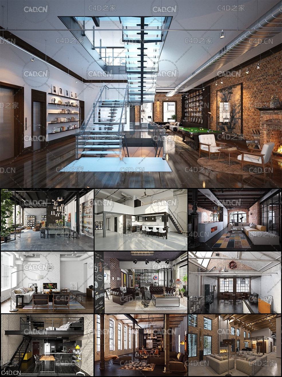 10组loft风格室内场景3D模型 Evermotion - Archinteriors vol 46 - C4D之家 - 未命名.jpg