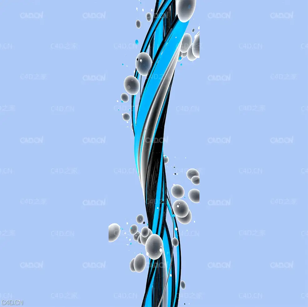 C4D螺旋滚珠动画工程