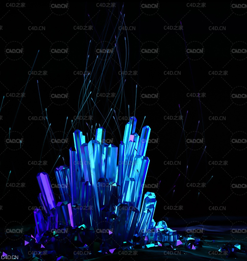 CINEMA 4D Octane水晶模型工程