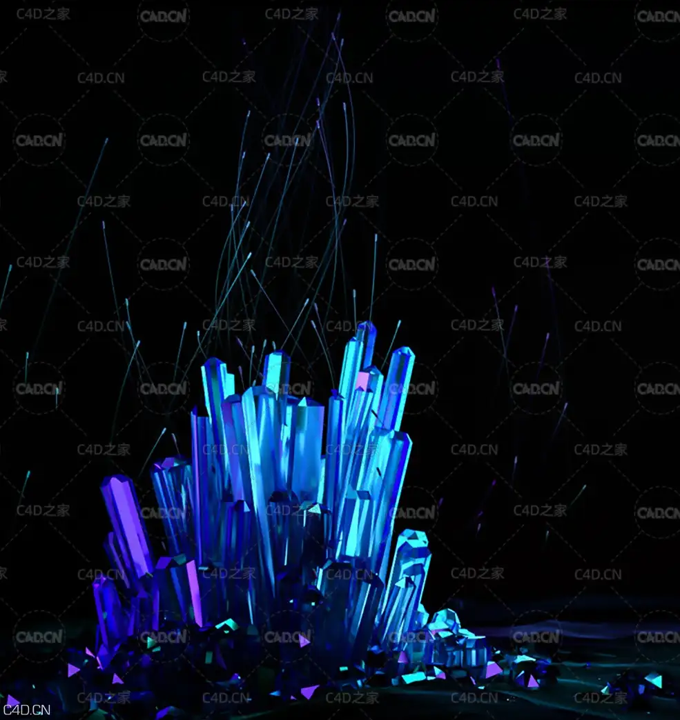 CINEMA 4D Octane水晶模型工程