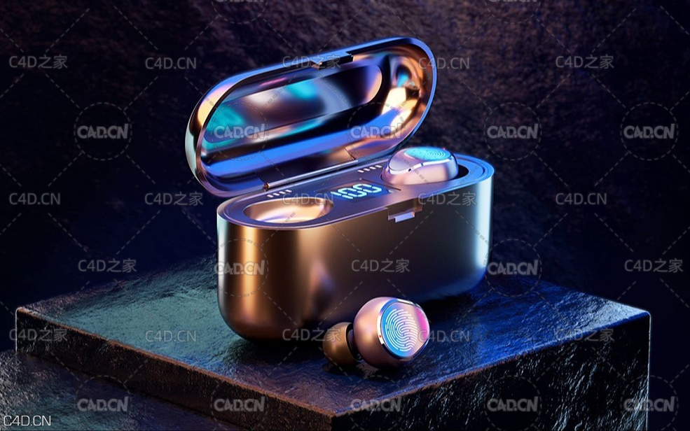 C4D酷炫耳机建模中文视频教程