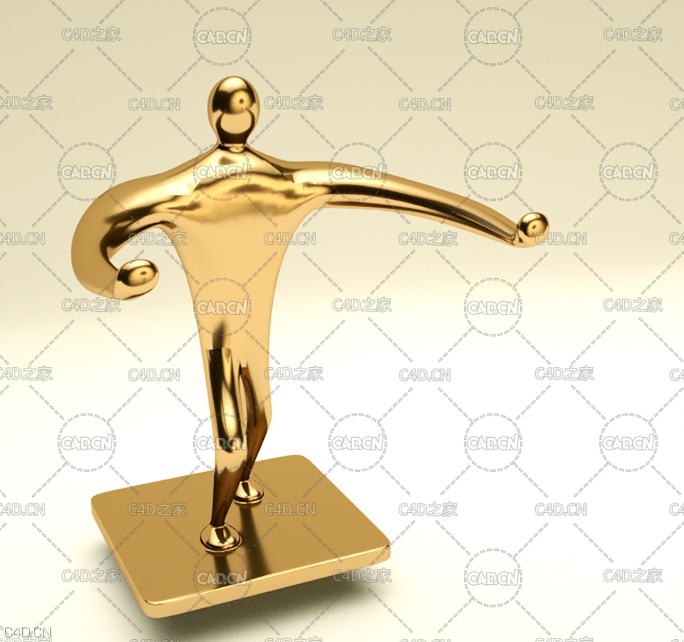 小金人C4D Octane模型 - C4D之家 - 010cf45a3a2390a80121db80921c8a.png@2o.jpg