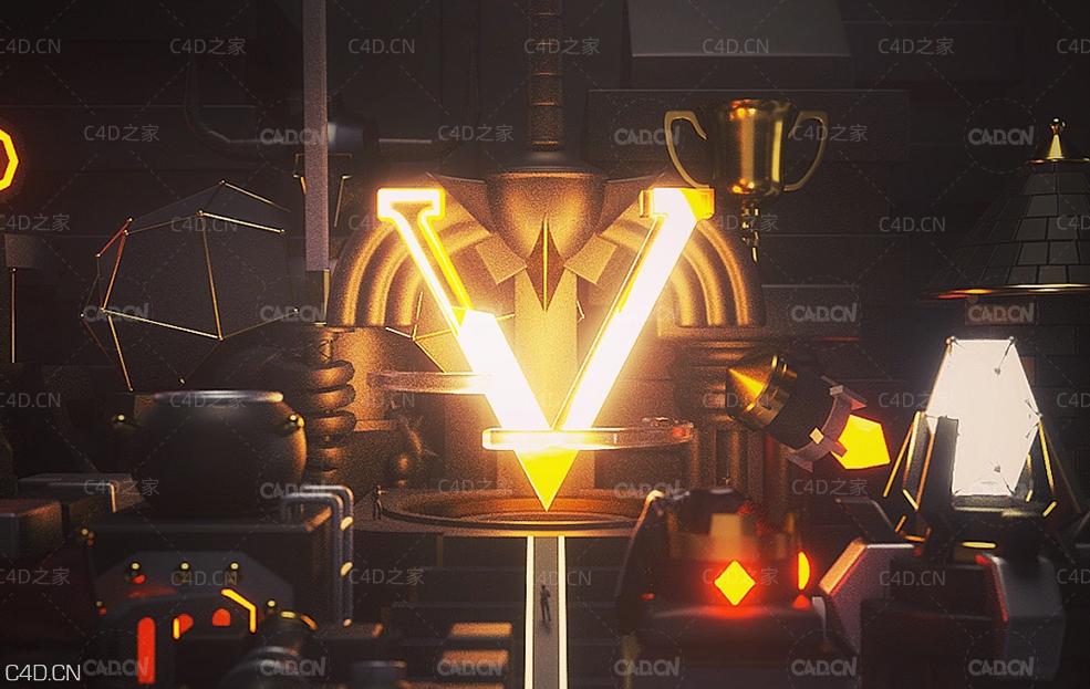 C4D OCTANE RENDER电竞游戏创意场景工程