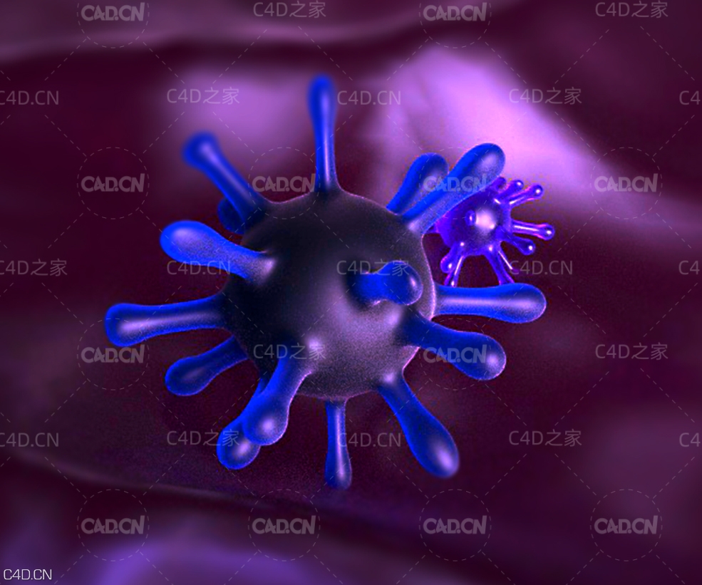 C4D Octane蓝色病毒细胞动画工程 - C4D之家 - 8152g.jpg