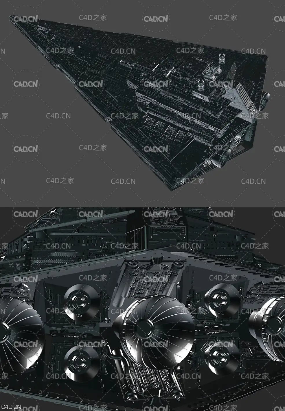 星球大战帝国歼星舰3d模型 Imperial Star Destroyer - starwar - 3dmodel
