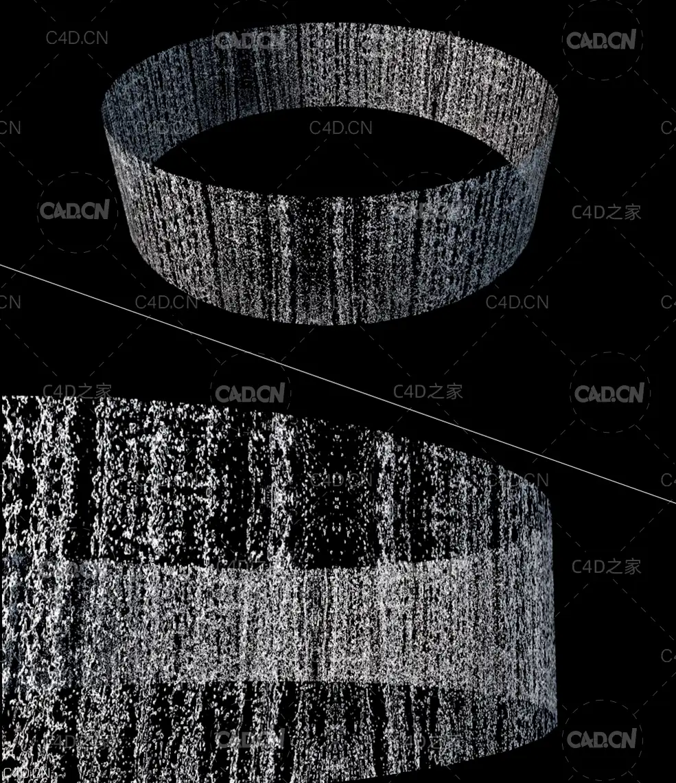 C4D水幕 水墙 瀑布动画贴图（含C4D动画工程）