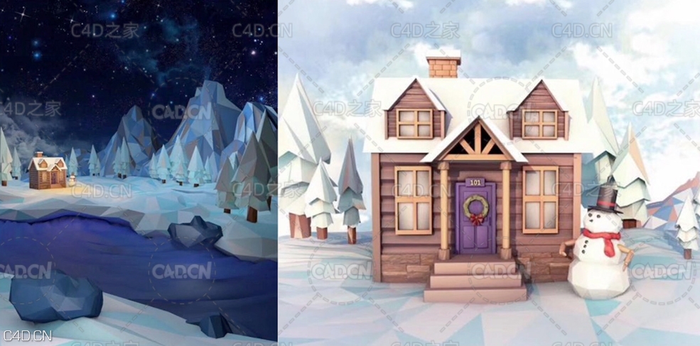 C4D学习做低面多边形模型中文培训教程 - C4D之家 - 0.jpg