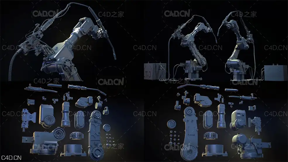 工业机械手臂C4D模型 Indsutrial Welding Arm - C4D之家 - 2019011011391095.jpg