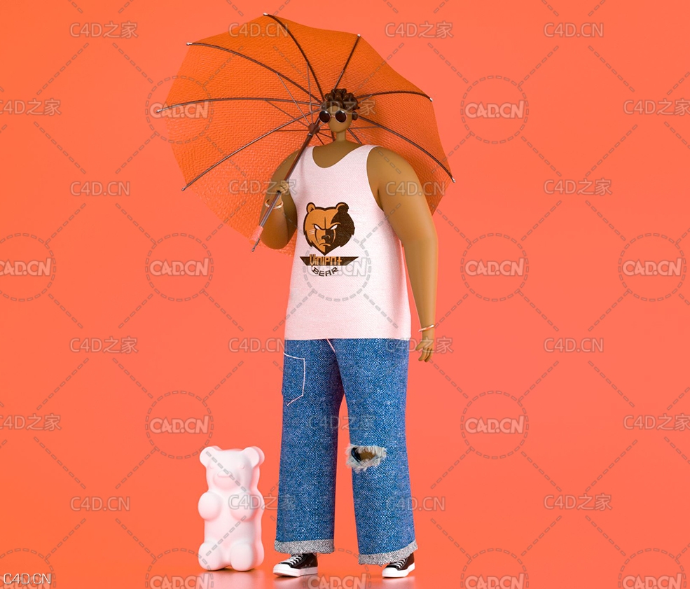 C4D创建卡通人物角色案例教程