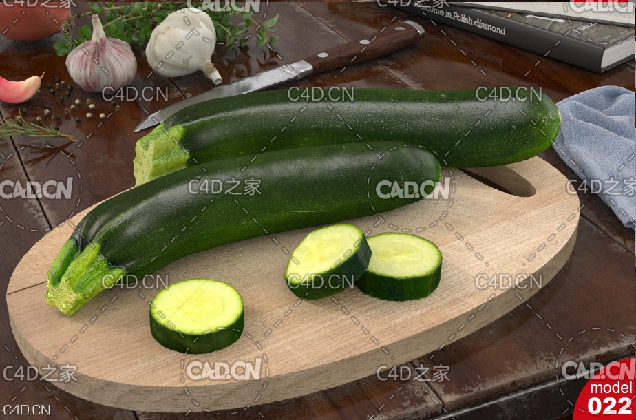 菜瓜 西葫芦C4D模型 Cucurbita pepo - C4D之家 - 170-13_02.jpg