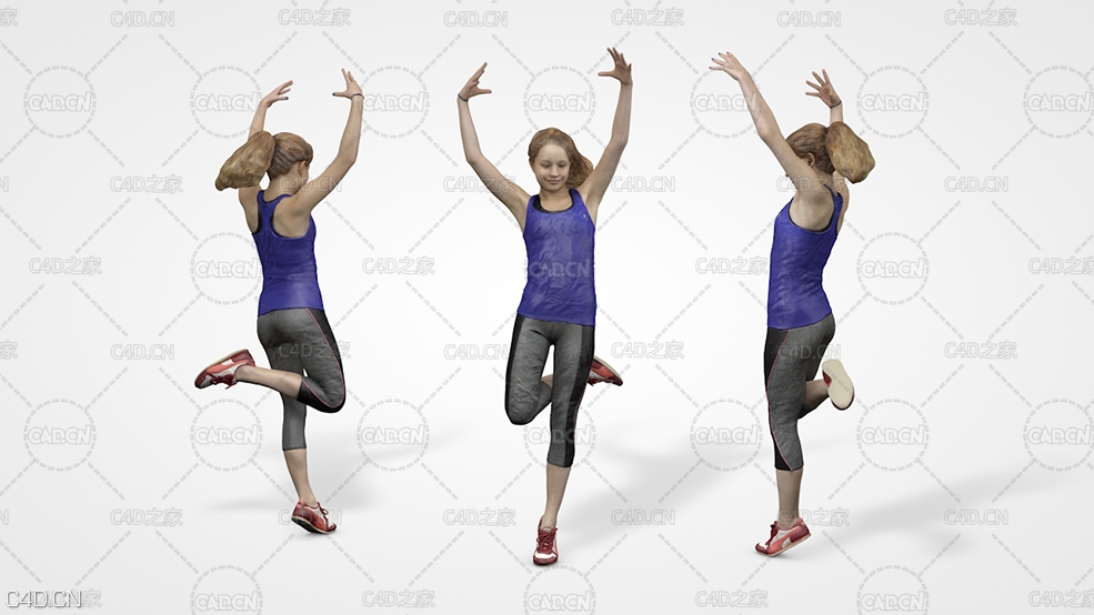 跳舞的小女孩3D扫描模型 3D Ema Sportswear Kid Teenage Girl Dancing - C4D之家 - CN200110-01.jpg