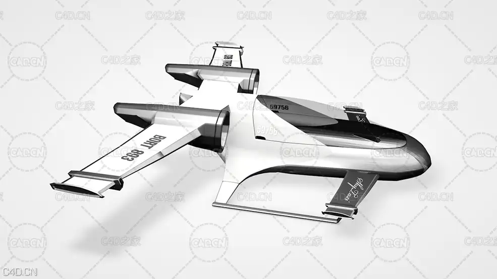 科幻飞行器 Air Car - C4D之家 - CN200110-04.jpg