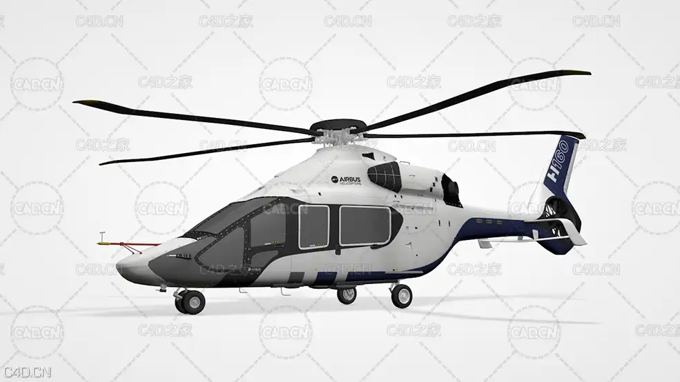 直升飞机C4D模型 Airbus Helicopter H160