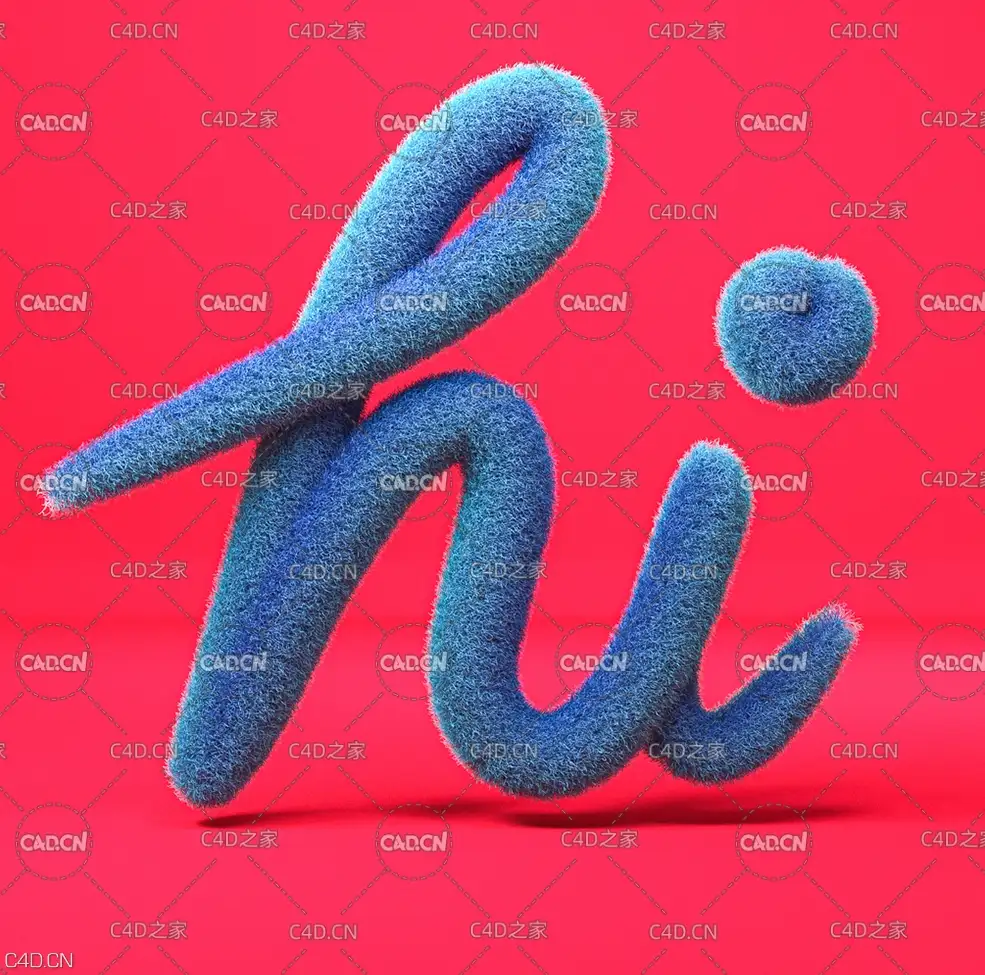 卡通毛发文字动画工程 Fuzzy Text