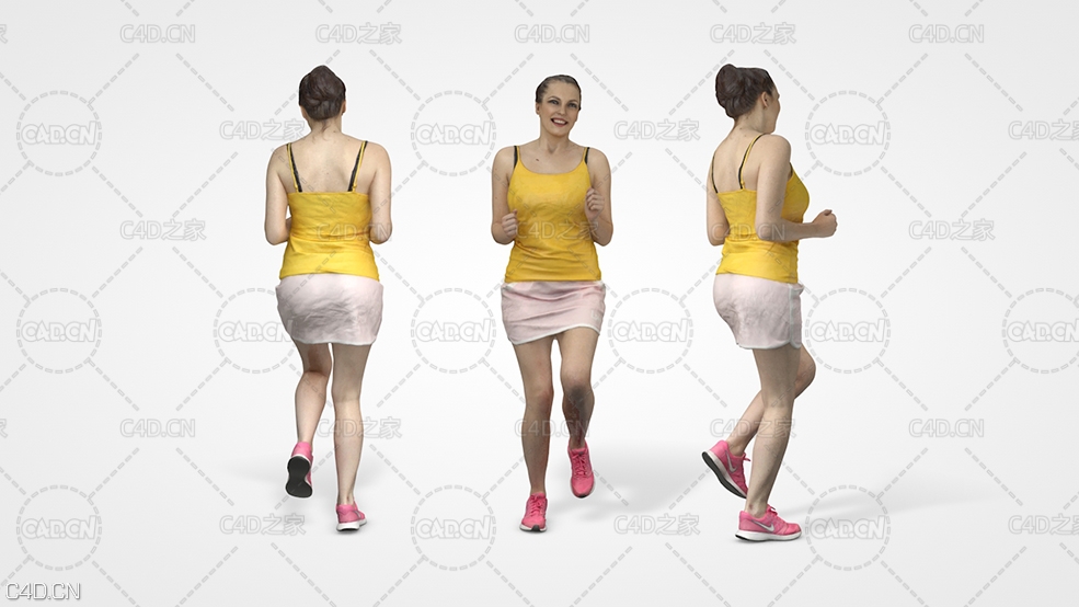 跑步健身的女性 Dominica Sportswear Running Woman 3D