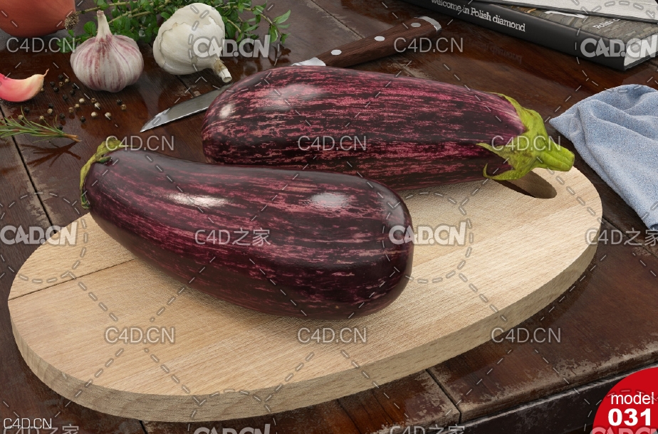 蔬菜模型：紫茄子 eggplant